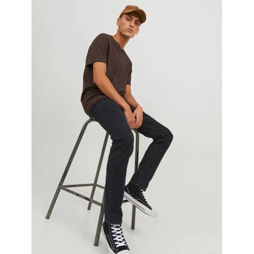 JACK & JONES JEANS INTELLIGENCE slim fit jeans JJIGLENN JJORIGINAL black denim afbeelding