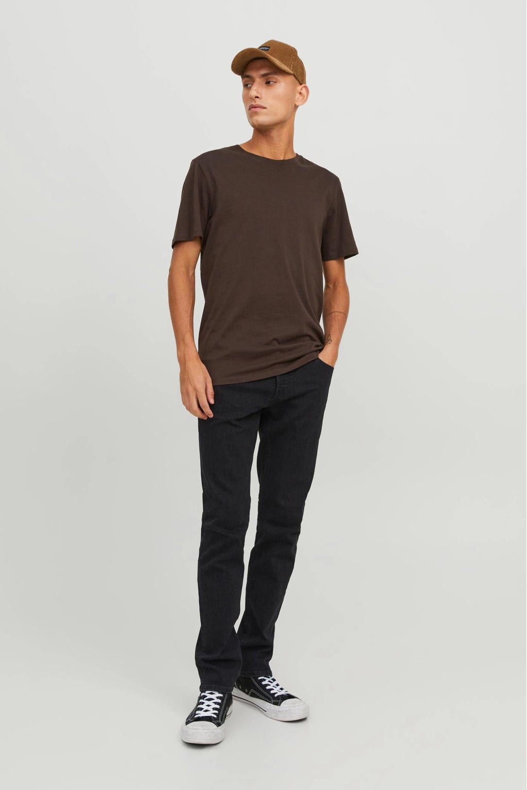 JACK & JONES JEANS INTELLIGENCE slim fit jeans JJIGLENN JJORIGINAL black denim