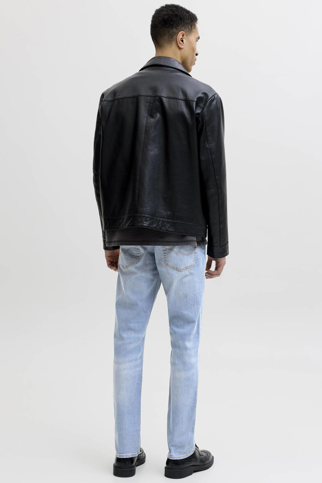 JACK & JONES JEANS INTELLIGENCE slim fit jeans JJIGLENN JJORIGINAL blue denim