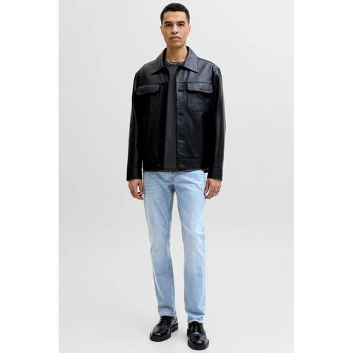 JACK & JONES JEANS INTELLIGENCE slim fit jeans JJIGLENN JJORIGINAL blue denim afbeelding