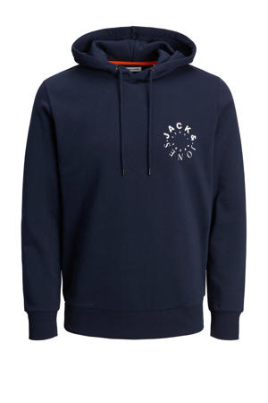 hoodie JJWARRIOR Plus Size met logo donkerblauw