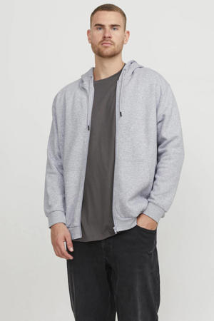 gemêleerd sweatvest JJEBRADLEY Plus Size grijs