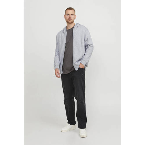 JACK & JONES PLUS SIZE gemêleerd sweatvest JJEBRADLEY Plus Size grijs afbeelding