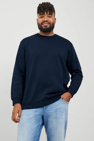 sweater JJEBRADLEY Plus Size donkerblauw