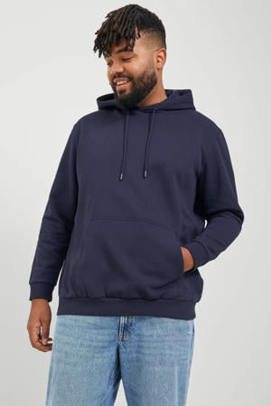 hoodie JJEBRADLEY Plus Size donkerblauw