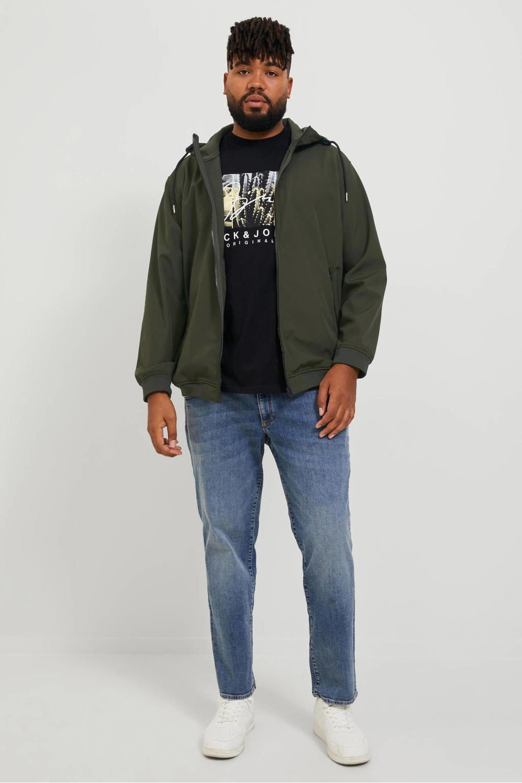 JACK & JONES PLUS SIZE softshell jas JJEBASIC Plus Size groen