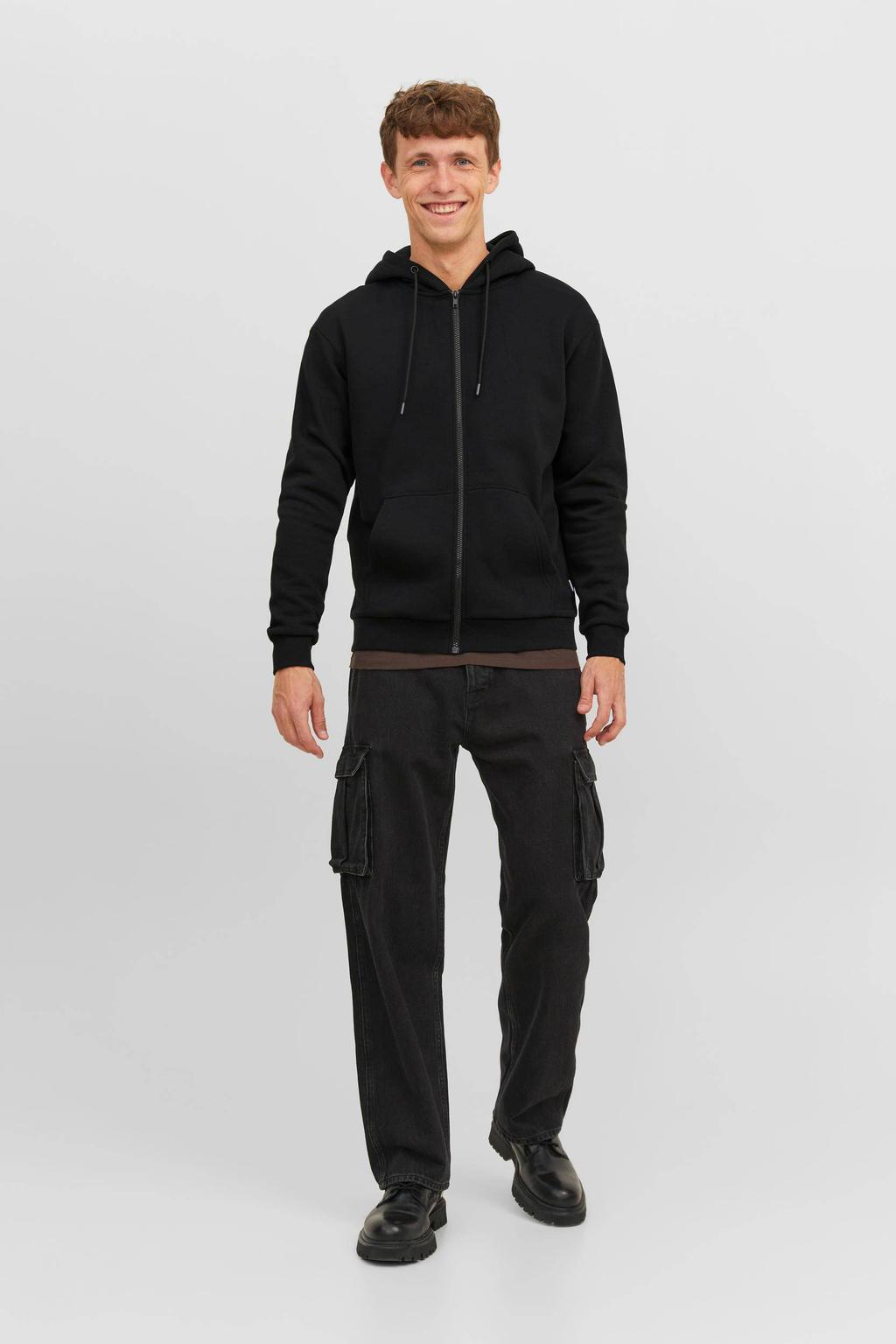 JACK & JONES ESSENTIALS sweatvest zwart