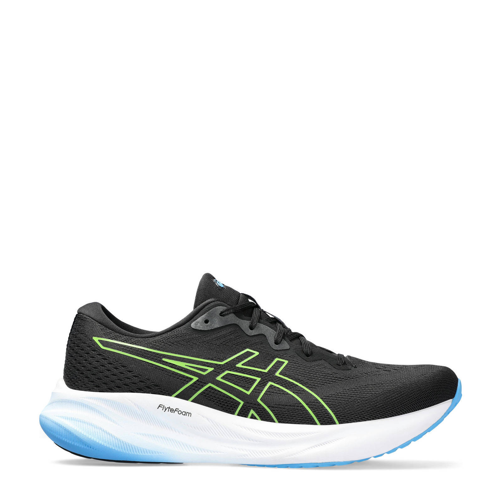 ASICS GEL PULSE 15 hardloopschoenen zwart groen blauw wehkamp