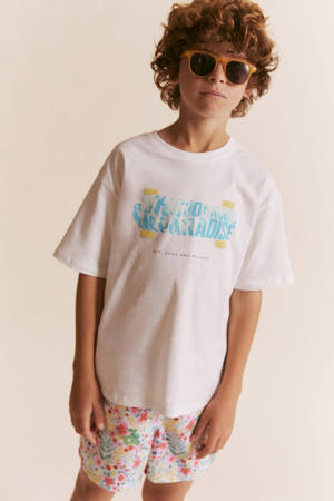 T-shirt met tekst wit