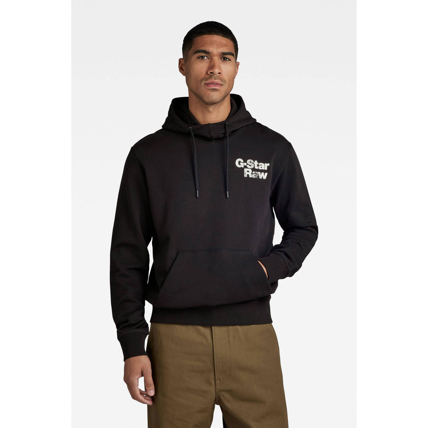 G-Star RAW hoodie van biologisch katoen black