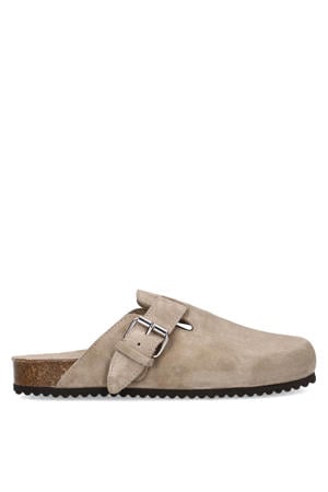 suède clogs taupe