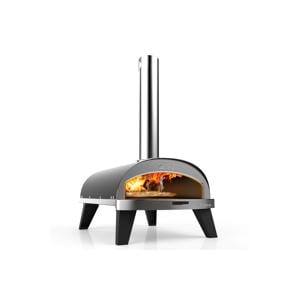 Pizza Oven Piana - Houtgestookt - met Thermometer - Antraciet - voor ø 30 cm pizza's - Roterende pizzasteen