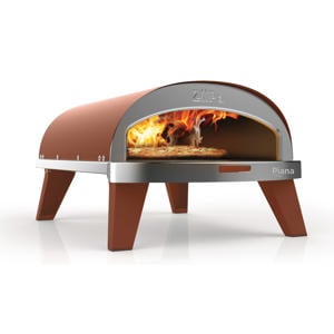 Pizza Oven Piana - Gasmodel - met Thermometer - Terracotta - voor ø 30 cm pizza's - Roterende pizzasteen