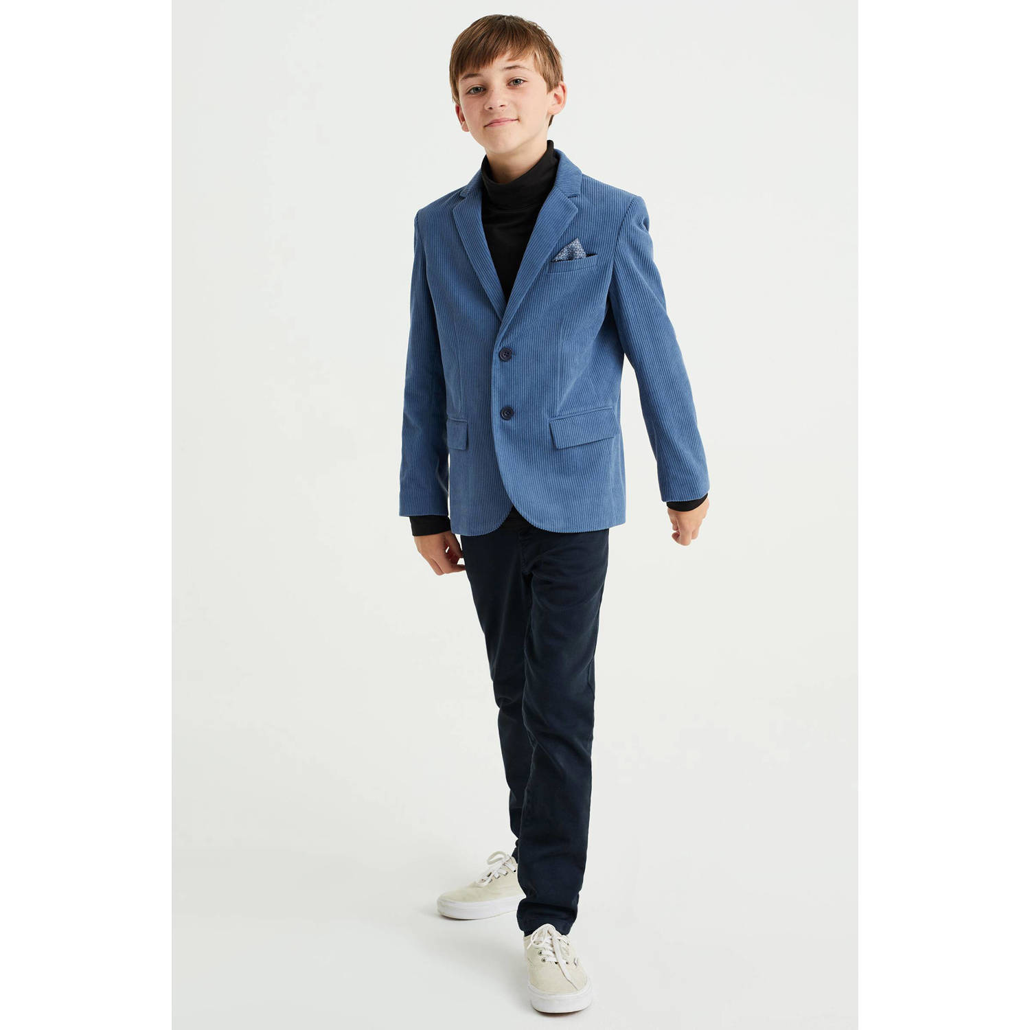 WE Fashion corduroy colbert blauw