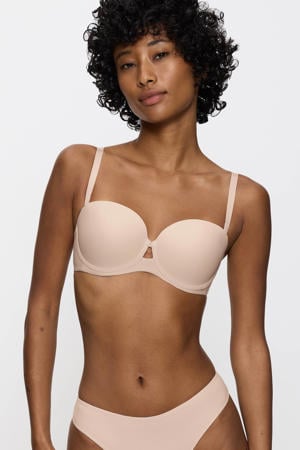 voorgevormde strapless beugelbh lichtbeige