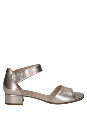 Carla leren sandalettes zilver metallic