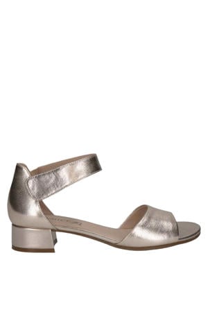 Carla leren sandalettes zilver metallic