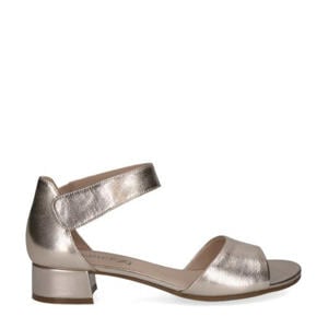 Carla leren sandalettes zilver metallic