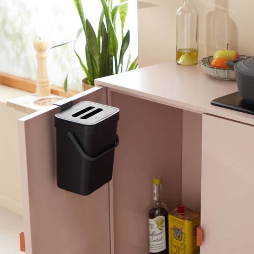 NOUS Living inbouw prullenbak (3L) - mat zwart afbeelding