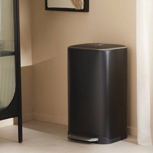 NOUS Living prullenbak (32L) - mat zwart - Mat zwart