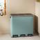 NOUS Living prullenbak - afvalscheiding - (18L+18L+18L) - mat blauw