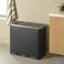 NOUS Living prullenbak - afvalscheiding - (18L+18L+18L) - zwart zilver