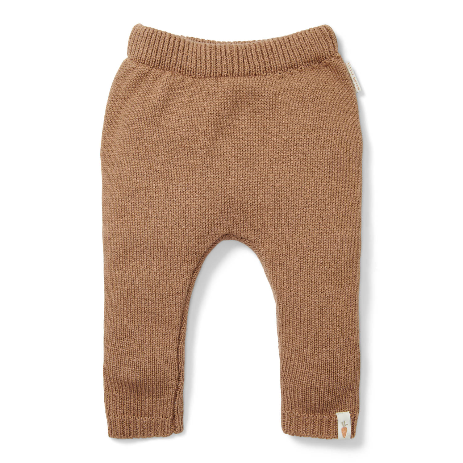 Little Dutch baby regular fit broek bruin Acryl Effen 50 56