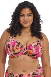 thumbnail: Elomi niet-voorgevormde beugel bikinitop Cabana Nights roze/oranje/bruin