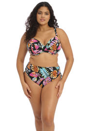 thumbnail: Elomi niet-voorgevormde beugel bikinitop Tropical Falls zwart/roze/oranje