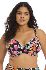 thumbnail: Elomi niet-voorgevormde beugel bikinitop Tropical Falls zwart/roze/oranje