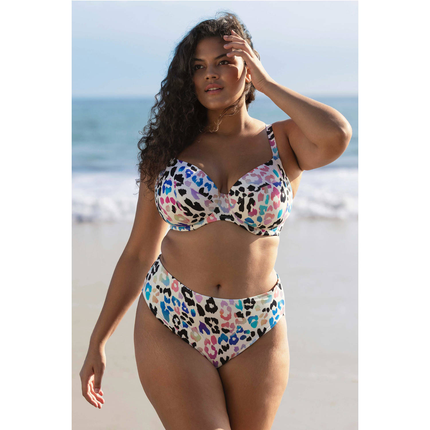 Elomi niet-voorgevormde beugel bikinitop Party Bay ivoor multi
