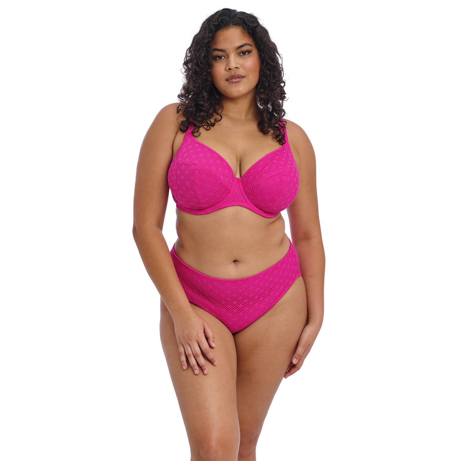 Elomi niet-voorgevormde crochet beugel bikinitop Bazaruto fuchsia