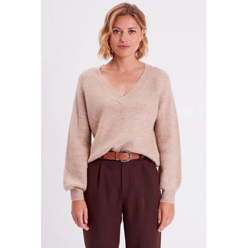 Cache Cache gemêleerde gebreide trui beige afbeelding