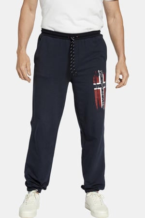 loose fit joggingbroek VEGAR Plus Size met printopdruk donkerblauw