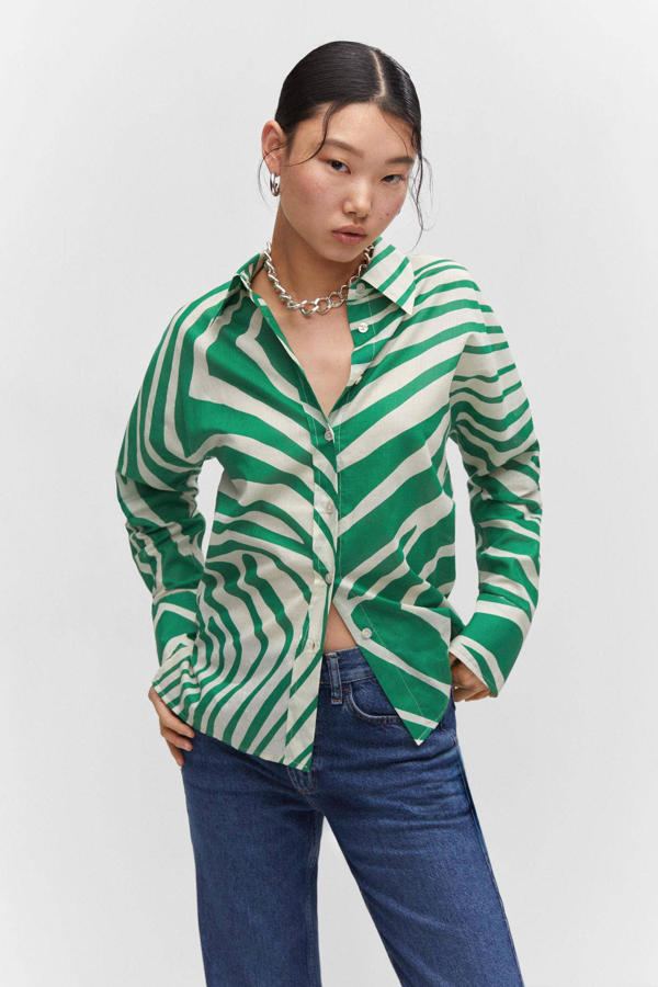 Jess Blouse - Streepjes Blauw main image 1