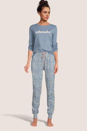 pyjama lichtblauw/wit