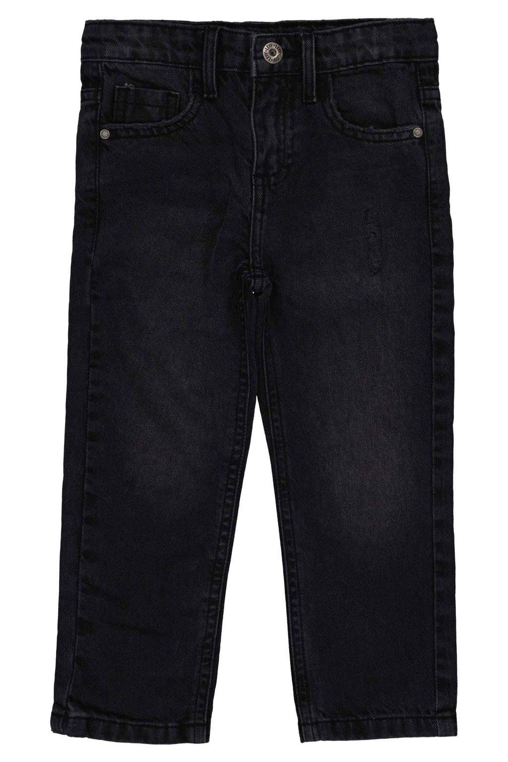 Grey denim jongens LEVV regular fit jeans van katoen met effen