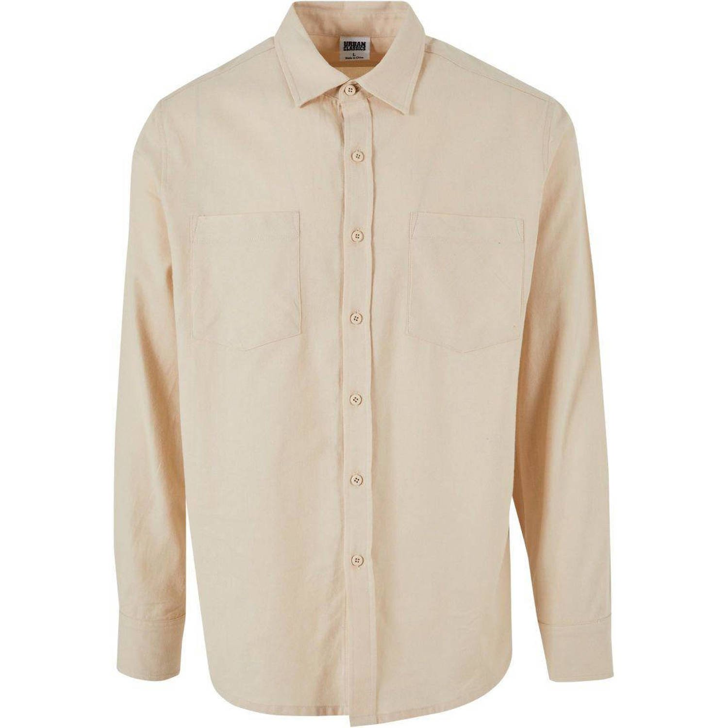 Urban Classics regular fit overhemd sand