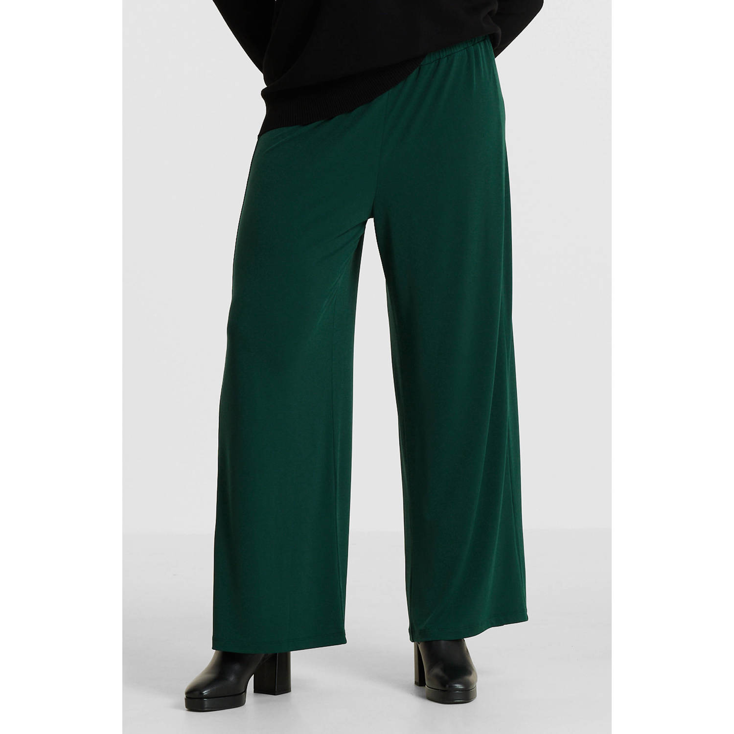 GREAT LOOKS wide leg broek groen