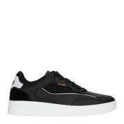thumbnail: Zwarte heren PME Legend leren sneakers van leer/mesh/suède met veters en logo