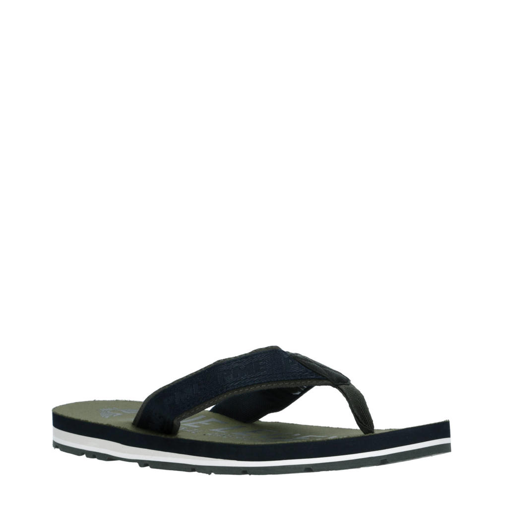 Blauwe heren PME Legend teenslippers van textiel 