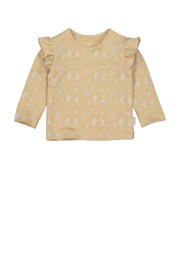 thumbnail: LEVV baby gebloemde longsleeve LNINANOS van katoen geelgroen
