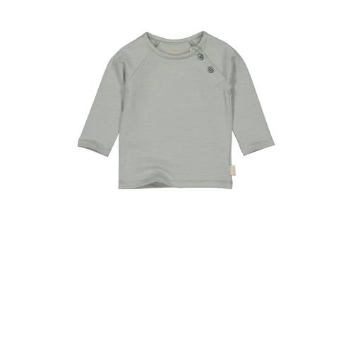 LEVV baby gestreepte longsleeve LNERONOS van katoen zachtgroen afbeelding