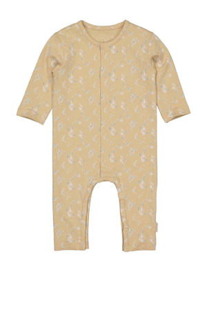 baby gebloemd boxpak LNOELNOS van katoen geelgroen