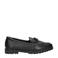 Tamaris leren loafers met ketting zwart