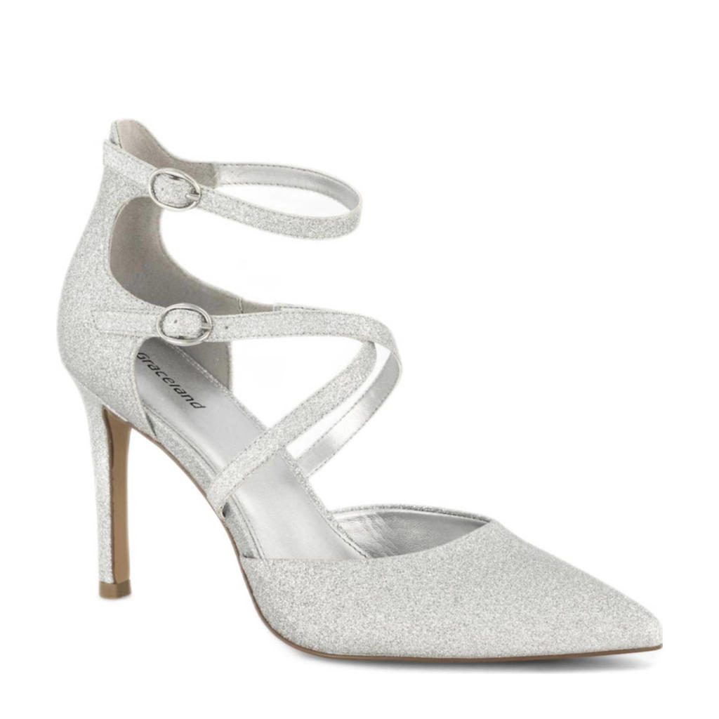Graceland pumps met glitters zilver | wehkamp Graceland pumps met glitters zilver | wehkamp