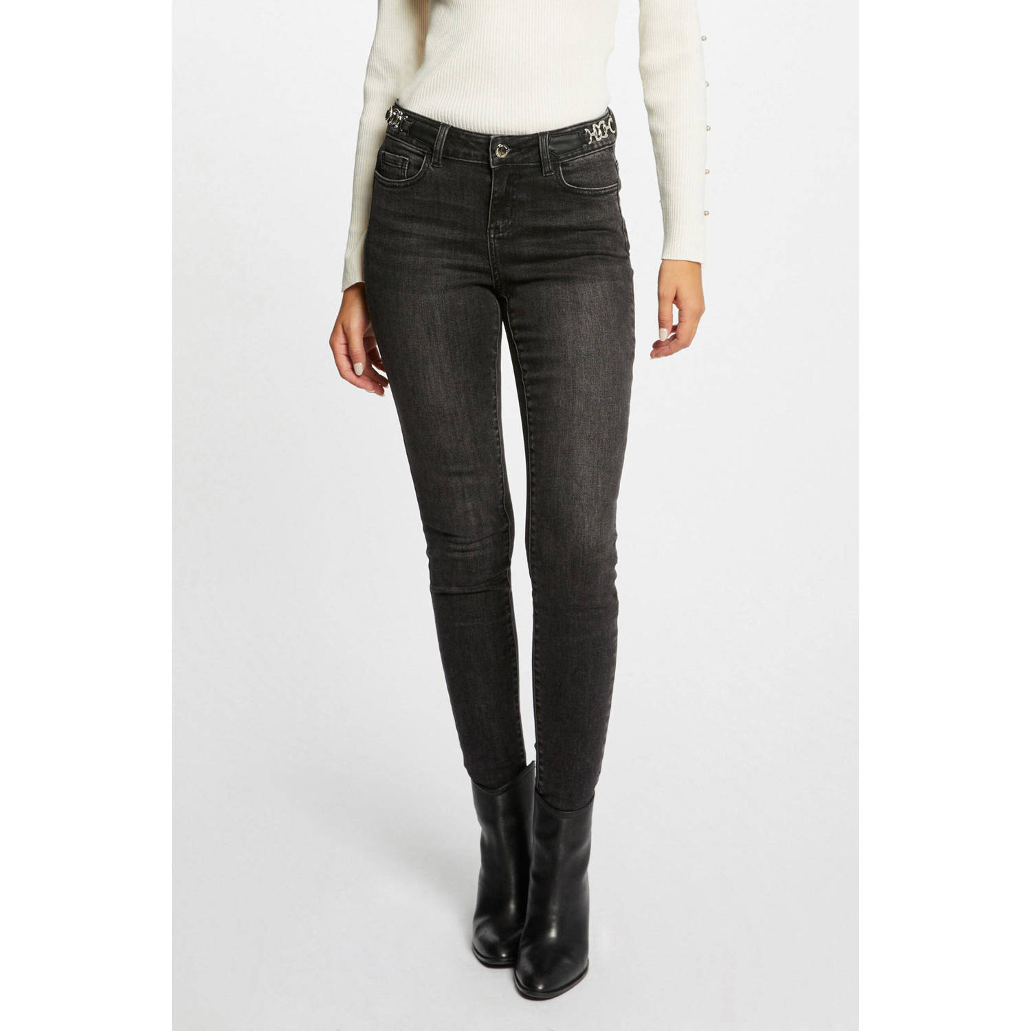 Morgan skinny jeans grey denim