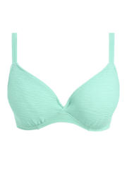 thumbnail: Freya niet-voorgevormde beugel bikinitop met textuur Ibiza Waves turquoise