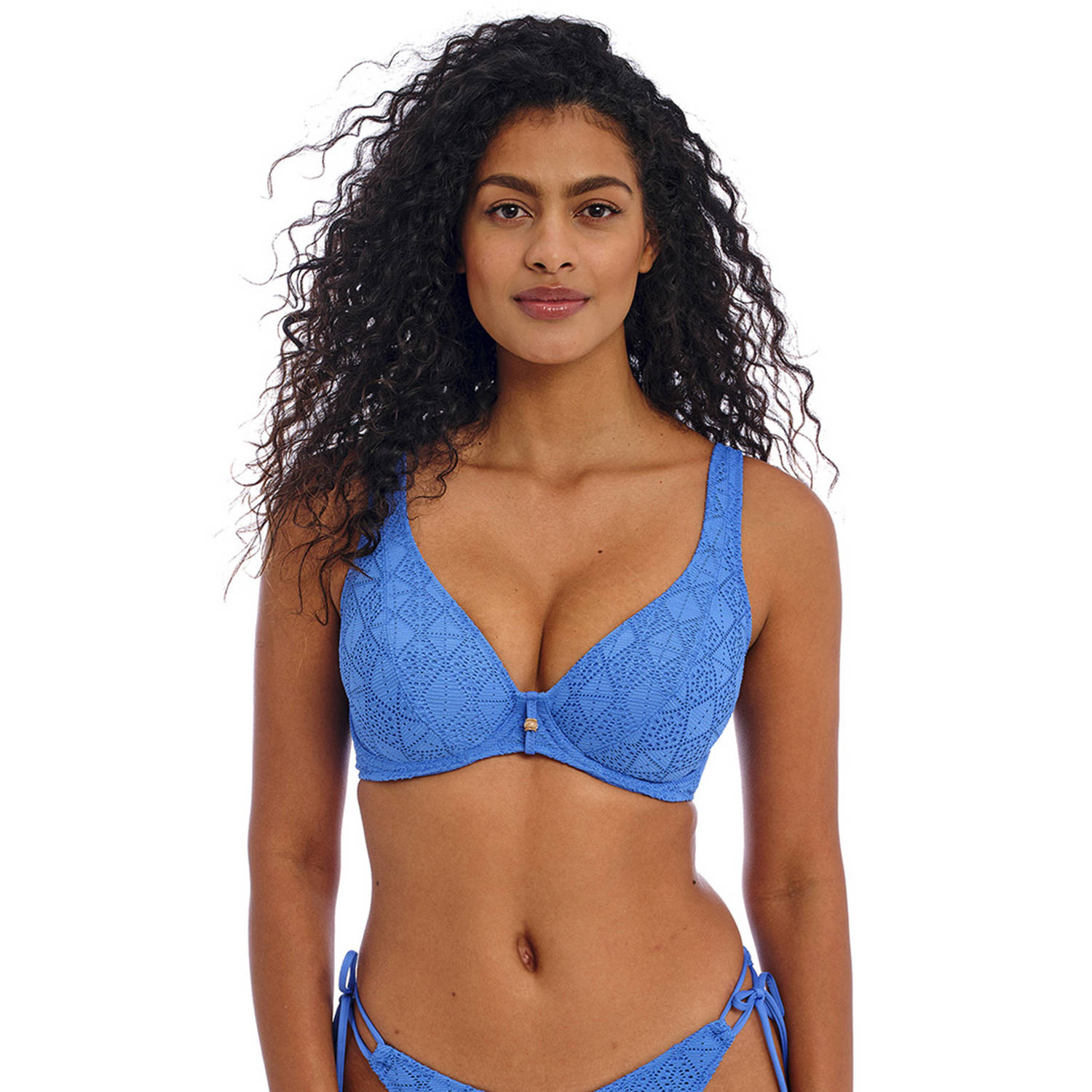 Freya niet-voorgevormde crochet beugelbikini Nomad Nights blauw