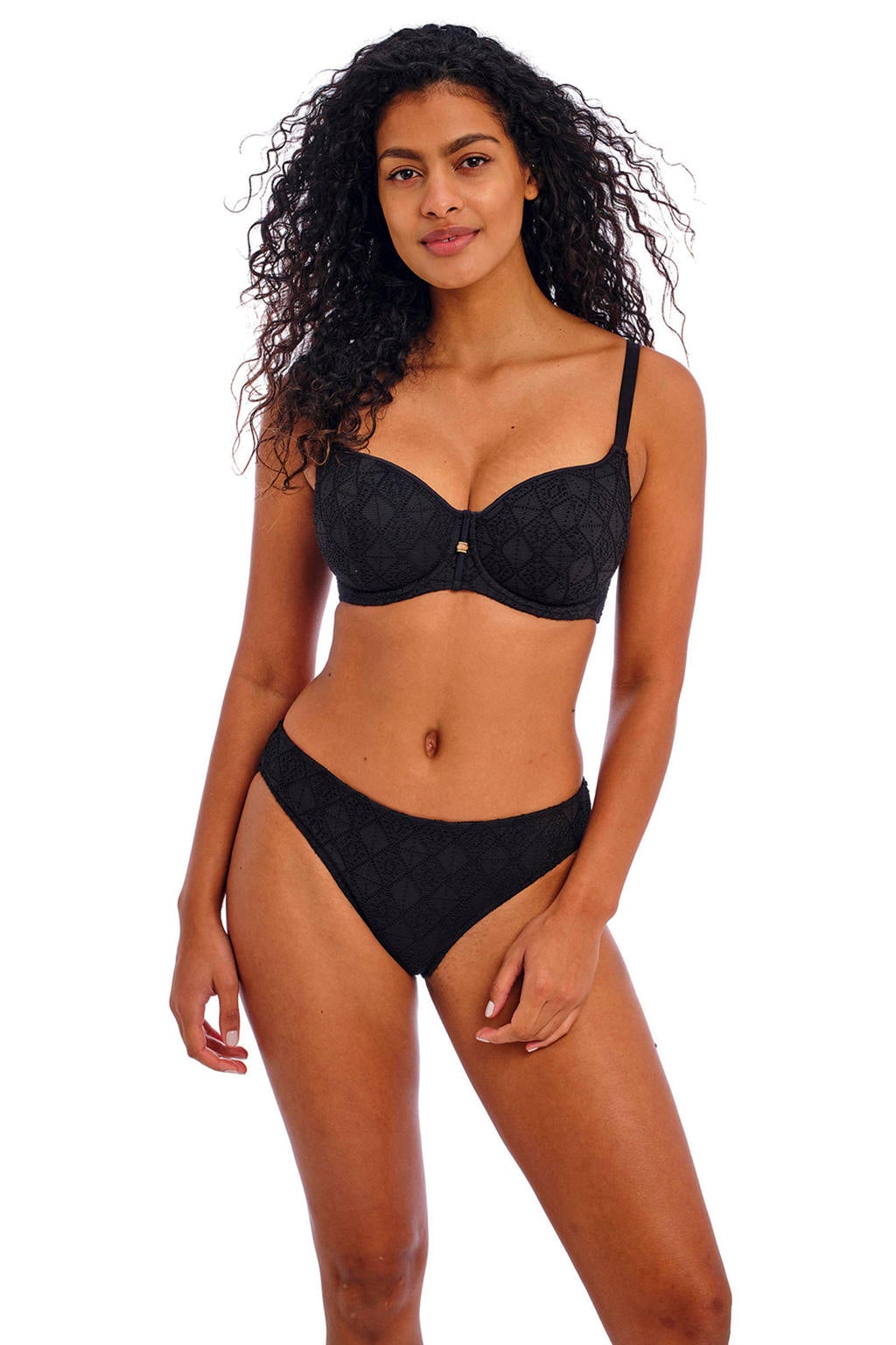 Freya voorgevormde crochet beugel bikinitop Nomad zwart